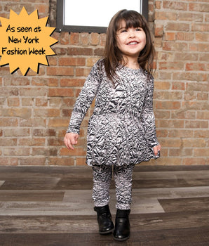 Front Opening Twirl Romper in Heavy Metal | Bamboo Viscose