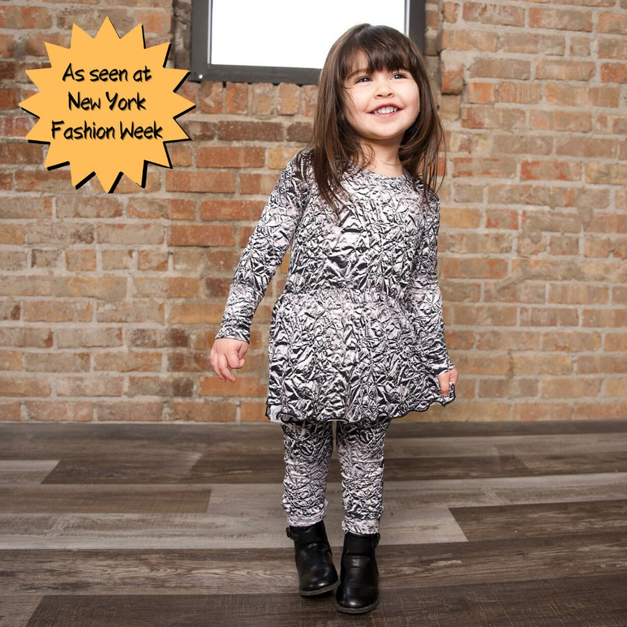 Front Opening Twirl Romper in Heavy Metal | Bamboo Viscose