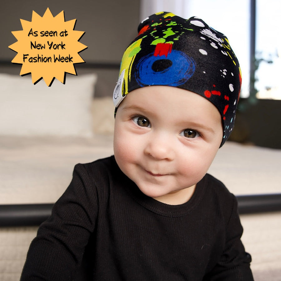 Beanie in Splash of Color | Bamboo Viscose