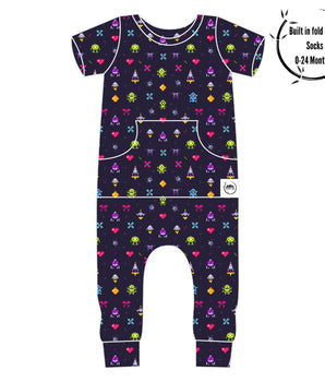 Front Opening Romper in Game On