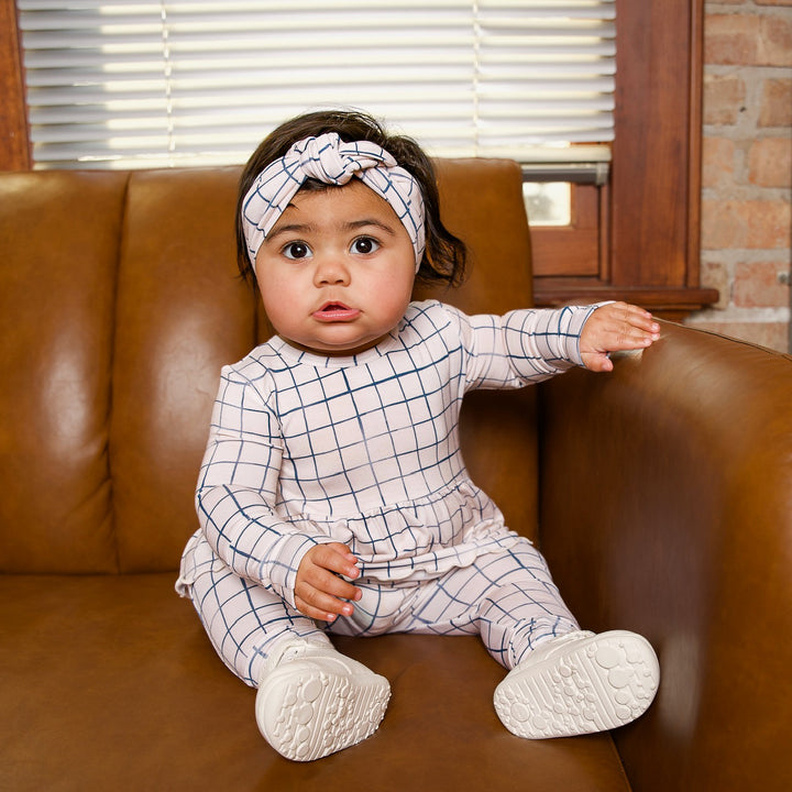 Front Opening Twirl Romper in Off the Grid | Bamboo Viscose