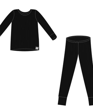 2 pc Loungewear Set in Essential Midnight | Ribbed Bamboo Viscose