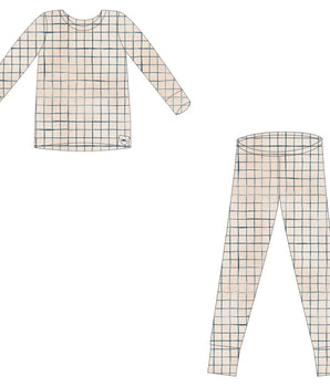 2 pc Loungewear Set in Off the Grid | Bamboo Viscose