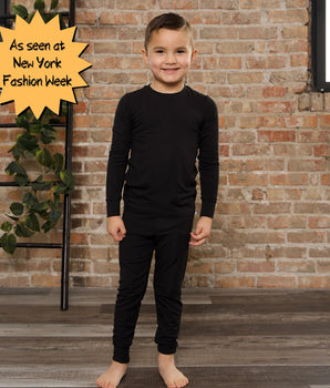 2 pc Loungewear Set in Essential Midnight | Ribbed Bamboo Viscose