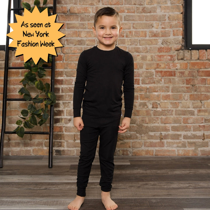 2 pc Loungewear Set in Essential Midnight | Ribbed Bamboo Viscose