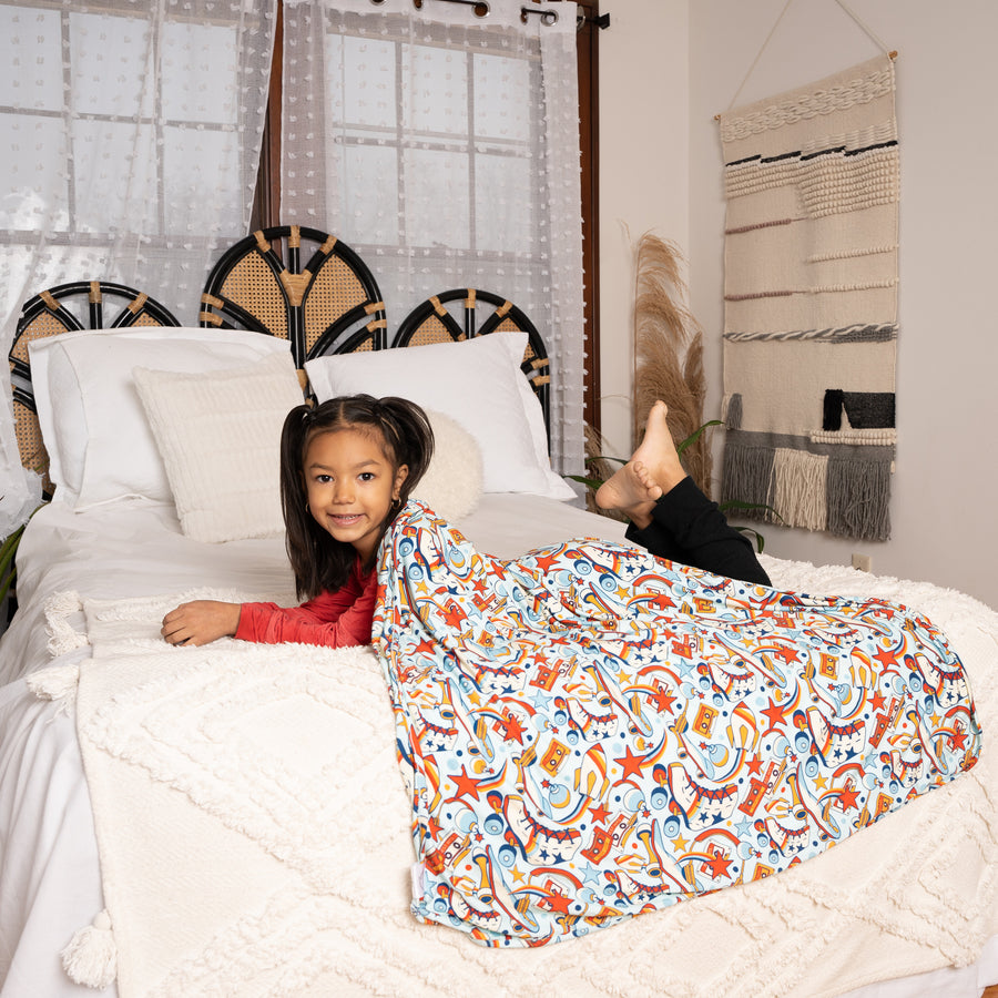 Blanket in Rad Rollers | Bamboo Viscose