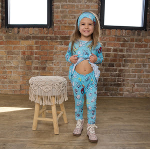 Front Opening Twirl Romper in Robots | Bamboo Viscose
