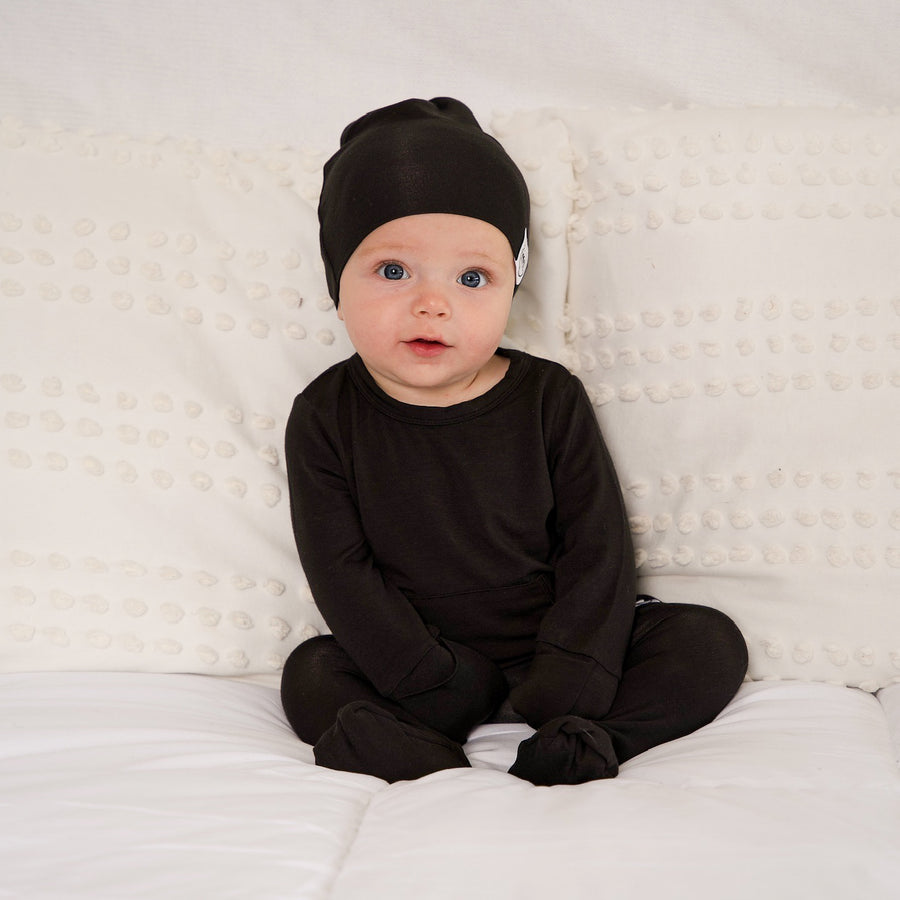 Front Opening Romper in Shadow | Bamboo Viscose