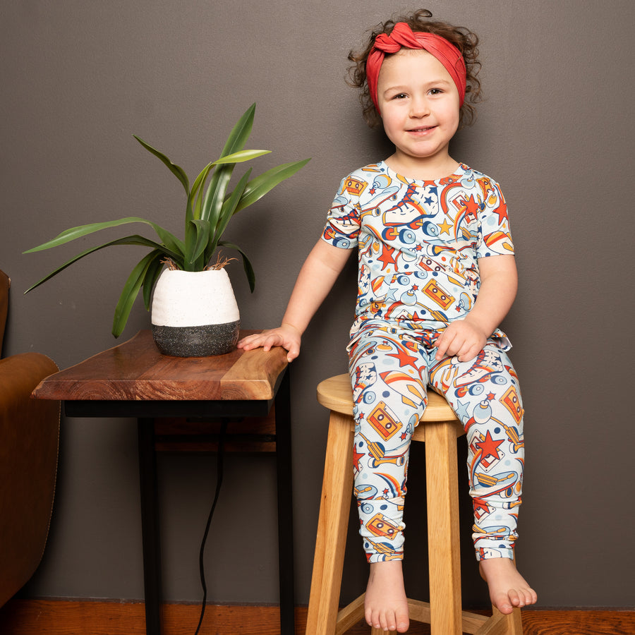 Front Opening Romper in Rad Roller | Bamboo Viscose