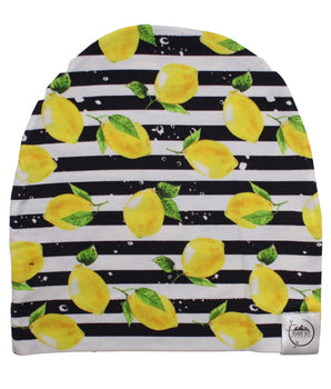 Beanie in Lemon Line