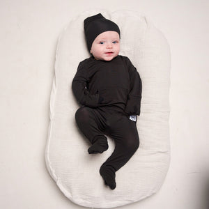 Front Opening Romper in Shadow | Bamboo Viscose