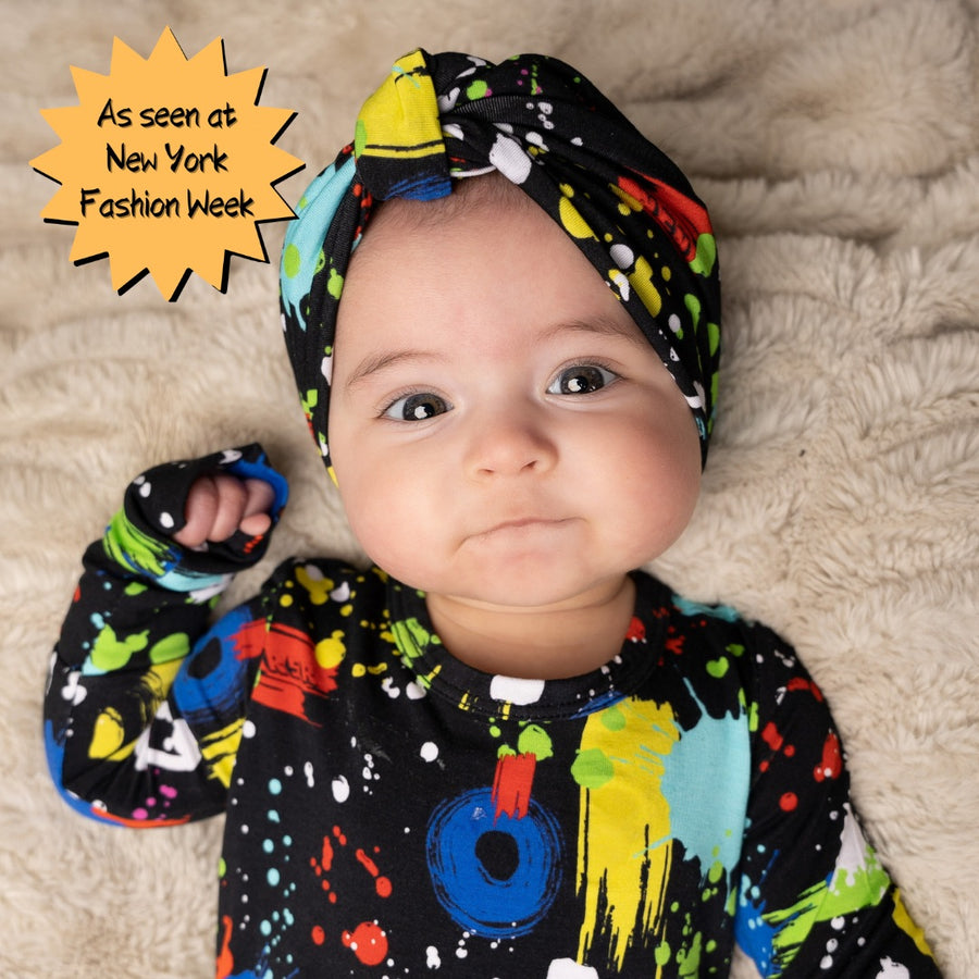 Headwrap in Splash of Color | Bamboo Viscose