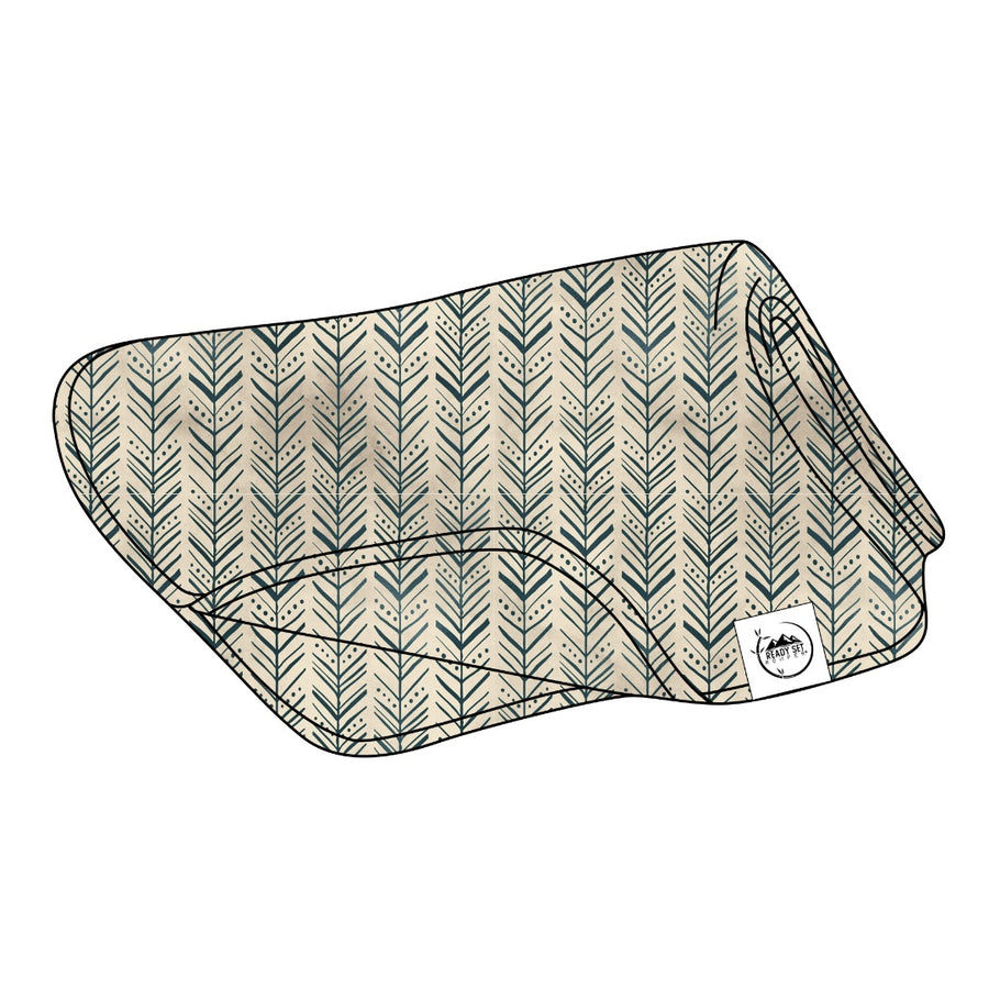 Blanket in Green Arrows | Bamboo Viscose