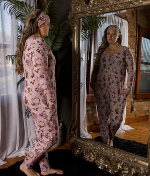 Women's One-Piece Lounger Set in Steampunk