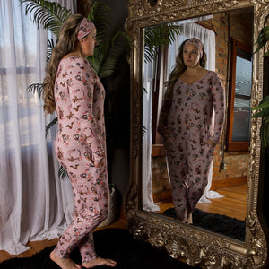Women's One-Piece Lounger Set in Steampunk | Bamboo Viscose