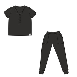 Women’s 2 pc Loungewear Set in Shadow | Bamboo Viscose