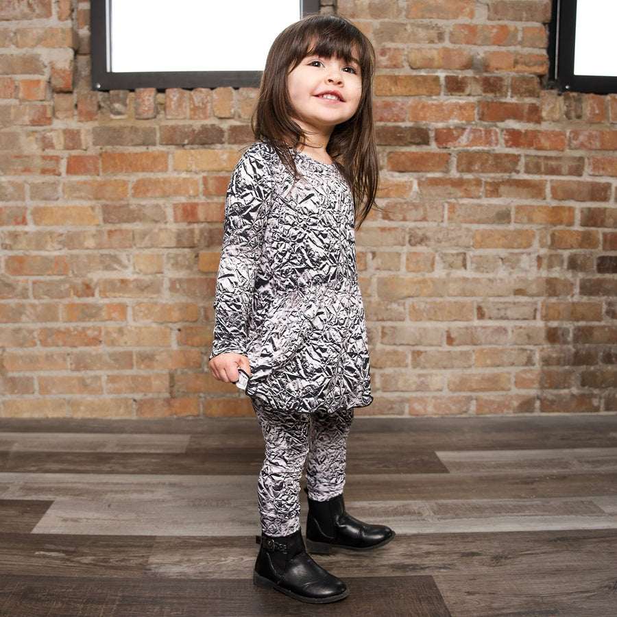 Front Opening Twirl Romper in Heavy Metal | Bamboo Viscose