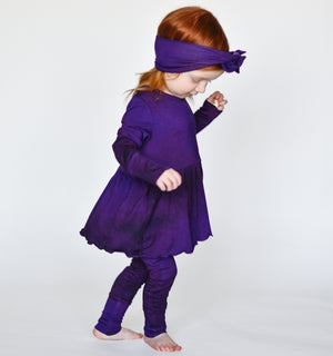 Front Opening Twirl Romper in Grape | Bamboo Viscose