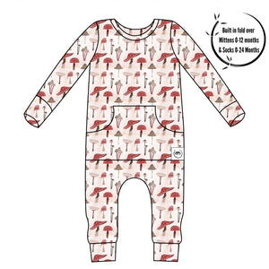 Front Opening Romper in Truffles | Bamboo Viscose