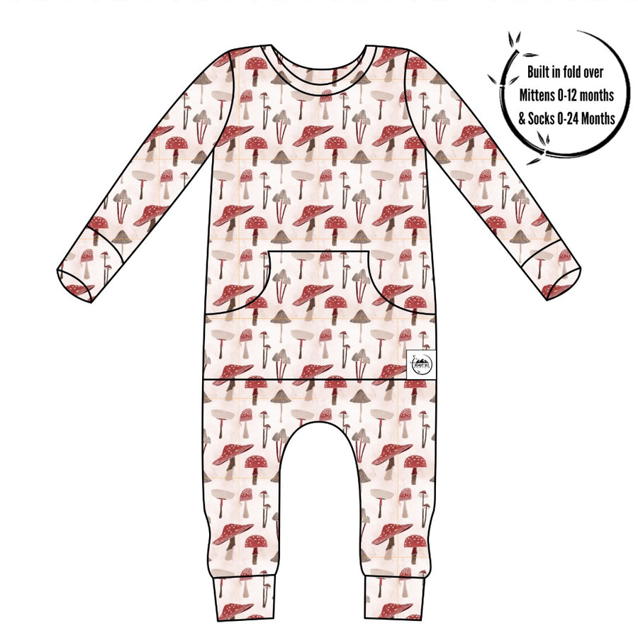 Front Opening Romper in Truffles | Bamboo Viscose