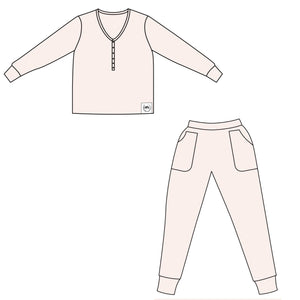 Women’s 2 pc Loungewear Set in Nude Latte | Bamboo Viscose