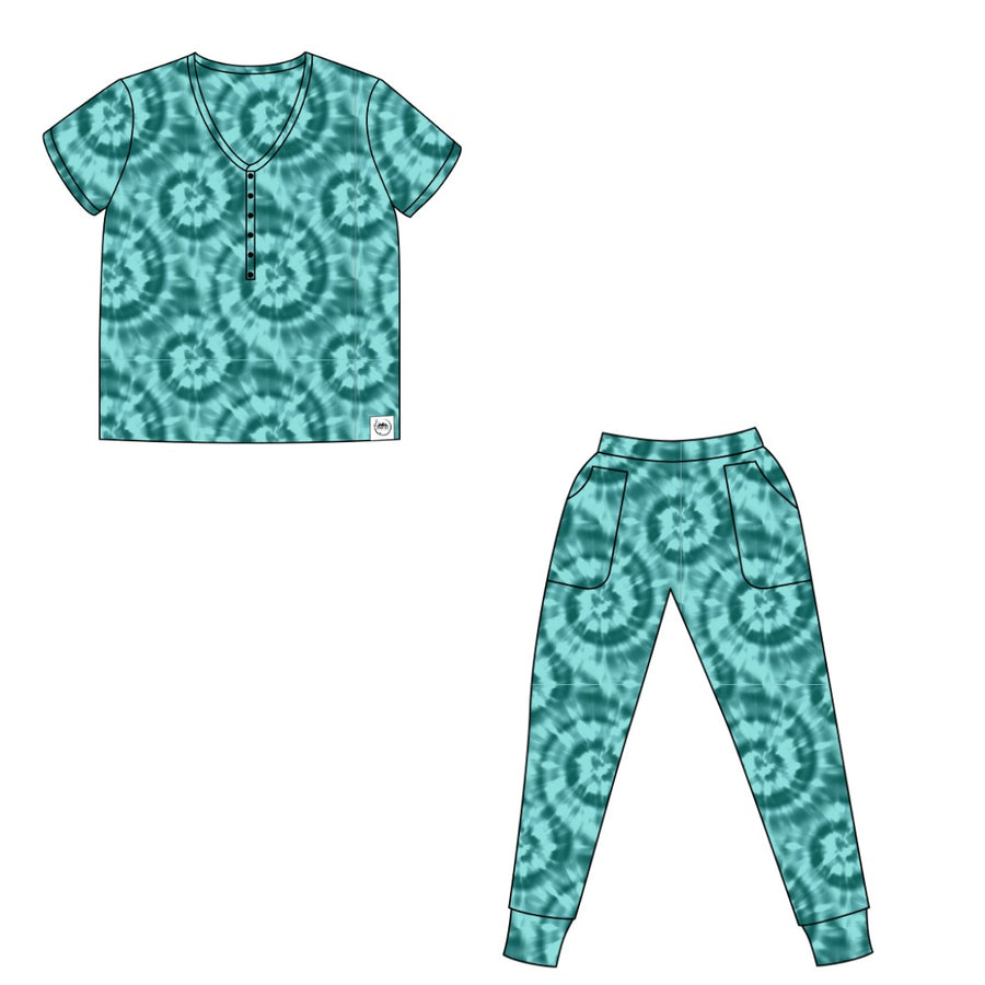 Women’s 2 pc Loungewear Set in Hurricane | Bamboo Viscose