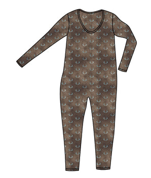 Women's One-Piece Lounger in Antlers | Bamboo Viscose
