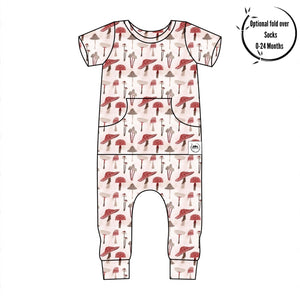 Front Opening Romper in Truffles | Bamboo Viscose
