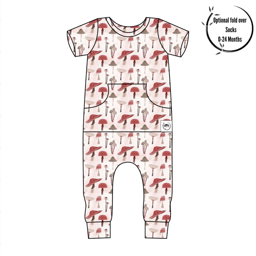 Front Opening Romper in Truffles | Bamboo Viscose