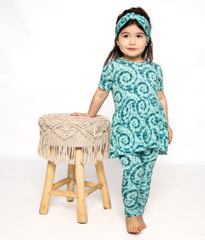 Front Opening Twirl Romper in Hurricane