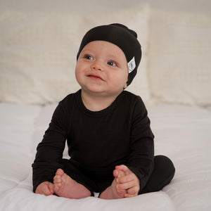 Front Opening Romper in Shadow | Bamboo Viscose