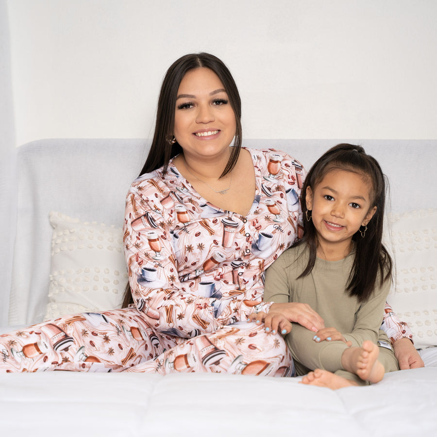 2 pc Loungewear Set in Moss | Ribbed Bamboo Viscose
