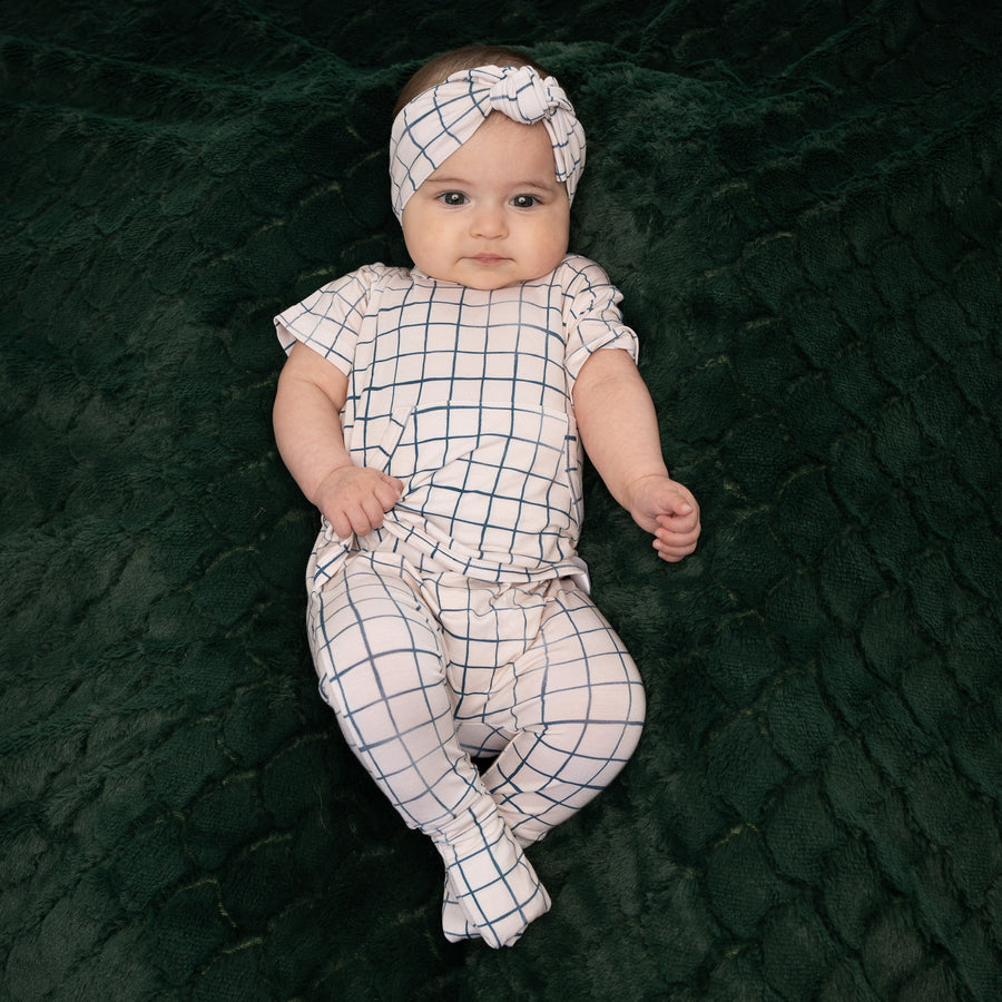 Front Opening Romper in Off the Grid | Bamboo Viscose