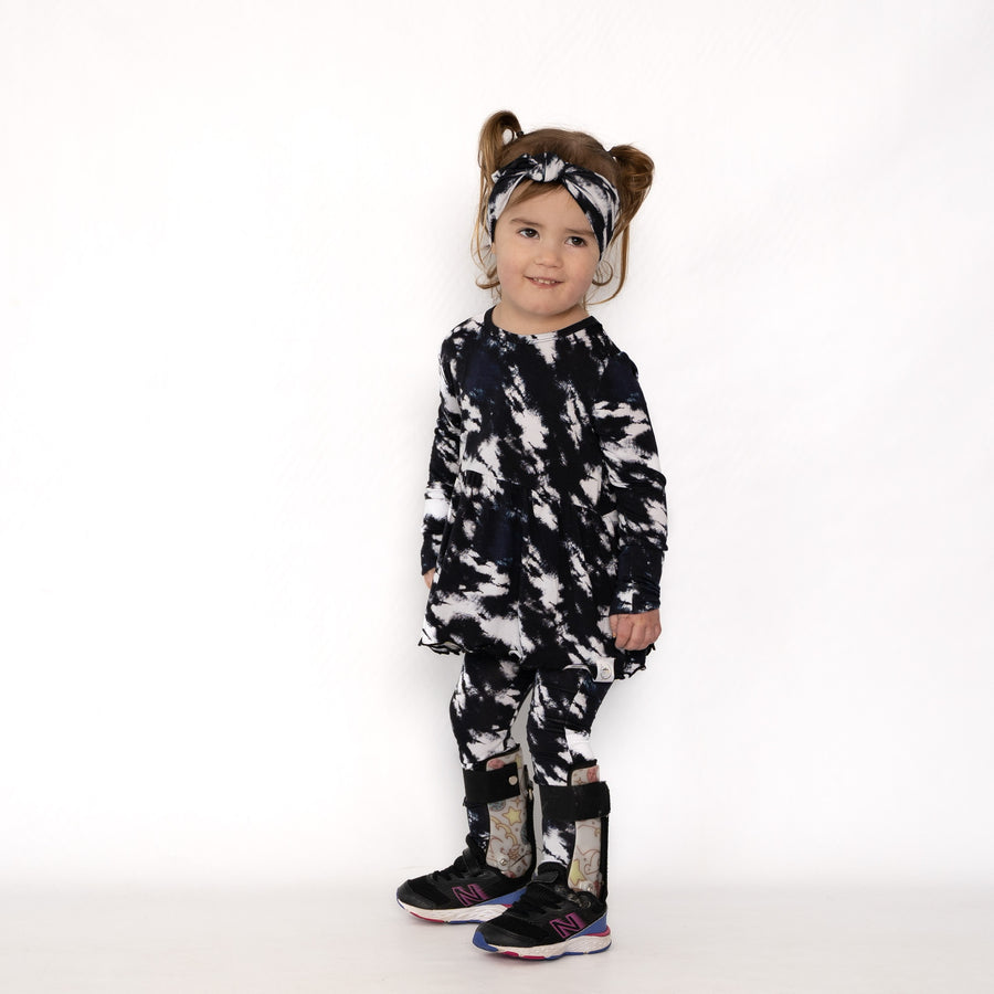 Front Opening Twirl Romper in Tie Dye | Bamboo Viscose