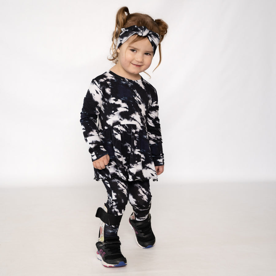 Front Opening Twirl Romper in Tie Dye | Bamboo Viscose