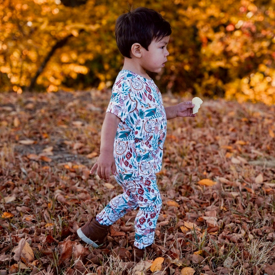Front Opening Romper in Catching Dreams | Bamboo Viscose