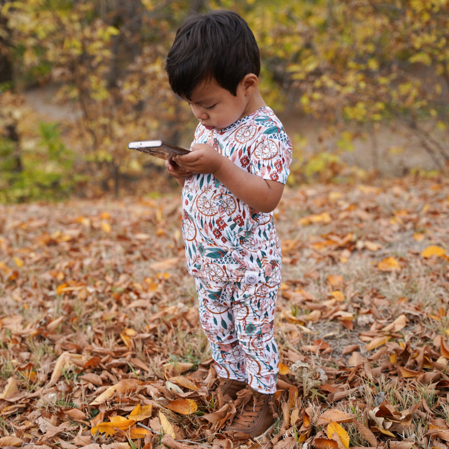 Front Opening Romper in Catching Dreams | Bamboo Viscose