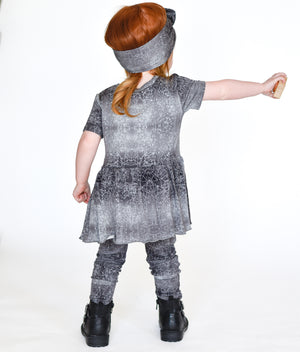 Front Opening Twirl Romper in O.G Stormy | Bamboo Viscose