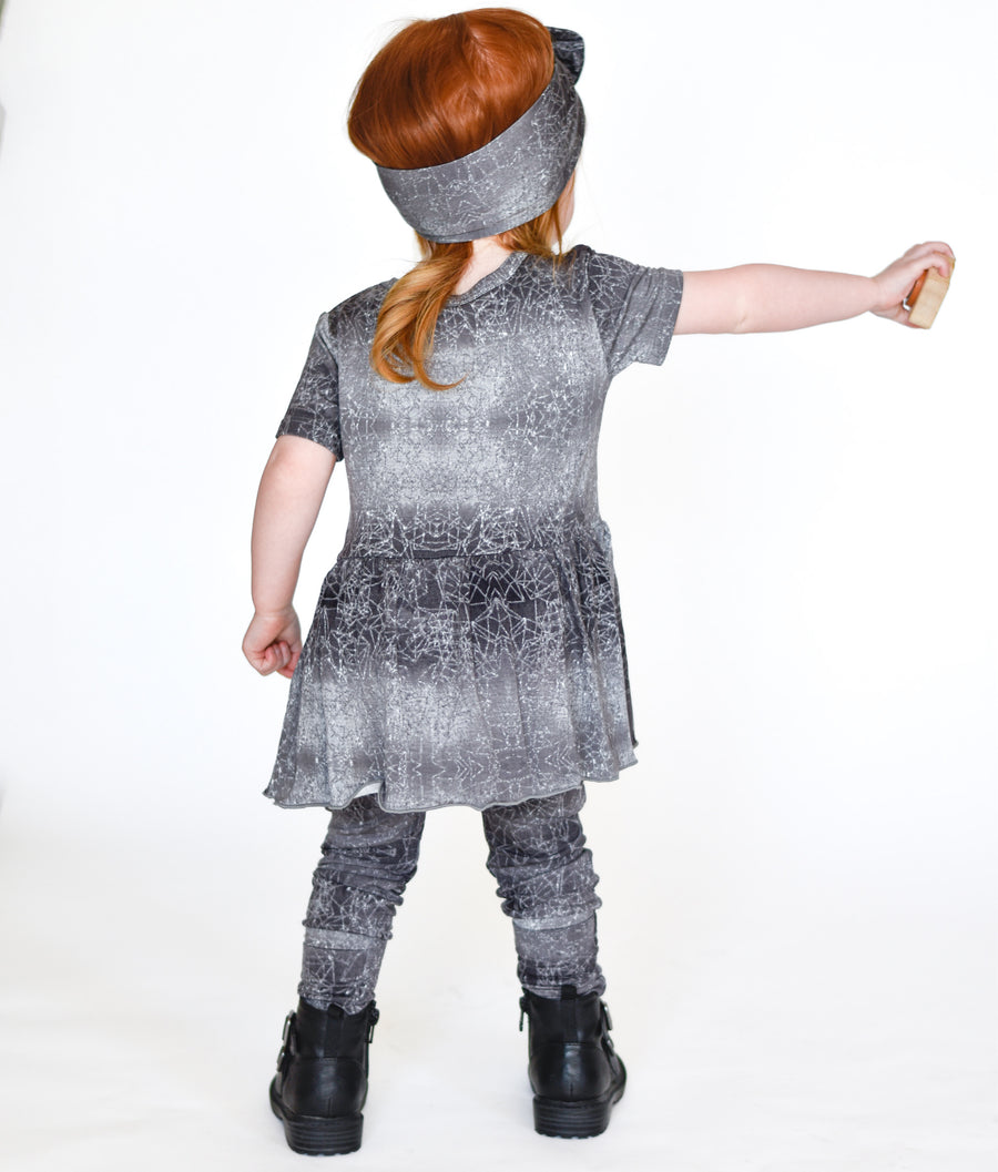 Front Opening Twirl Romper in O.G Stormy | Bamboo Viscose