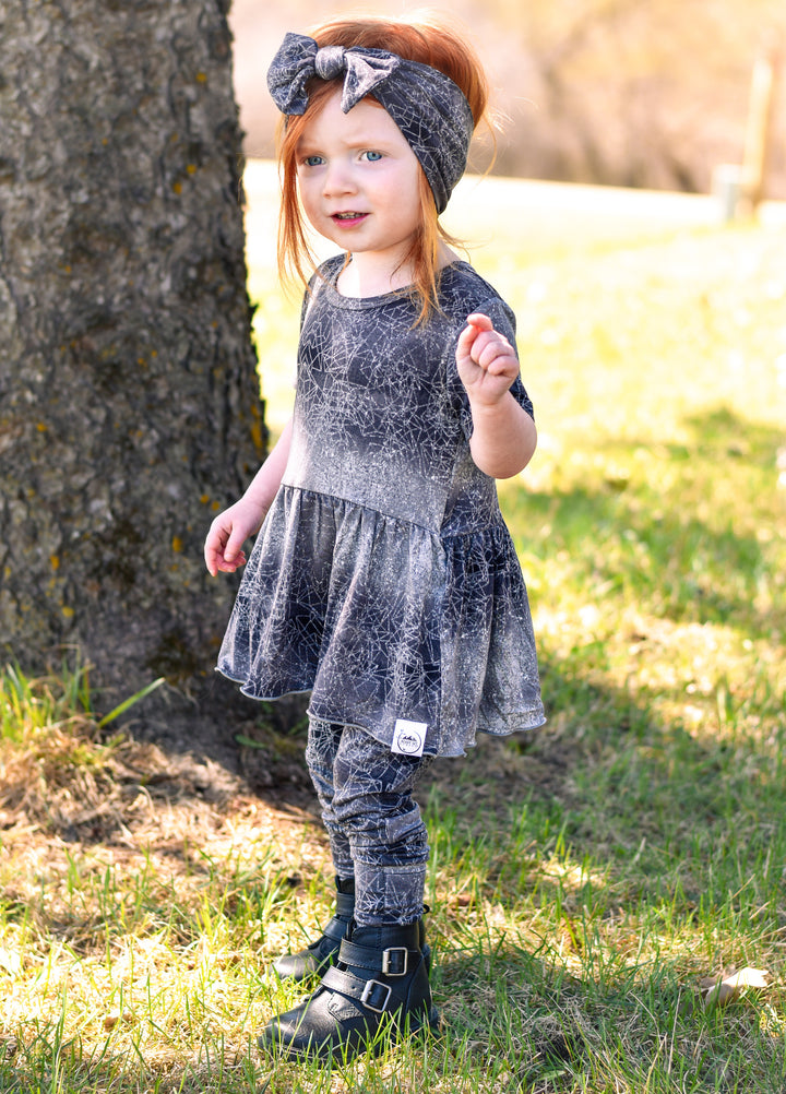 Front Opening Twirl Romper in O.G Stormy | Bamboo Viscose