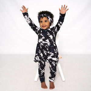Front Opening Twirl Romper in Tie Dye | Bamboo Viscose