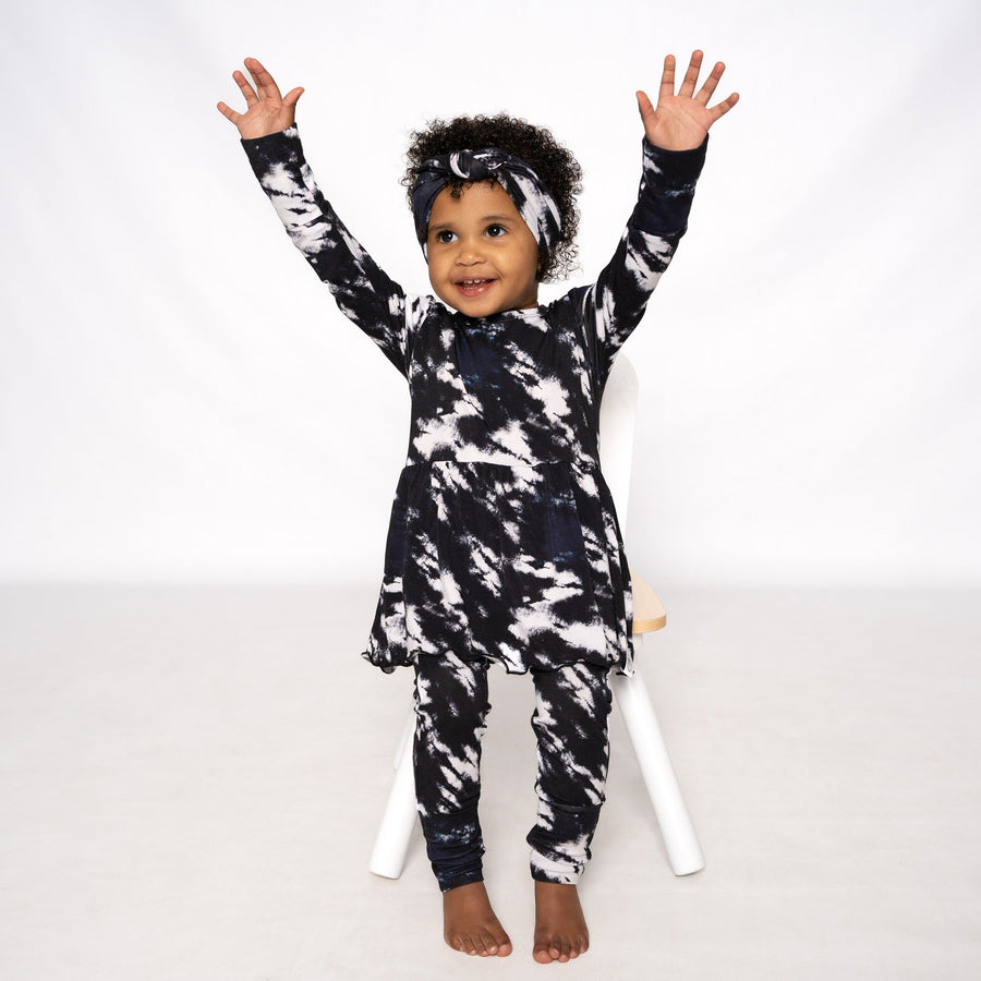 Front Opening Twirl Romper in Tie Dye | Bamboo Viscose