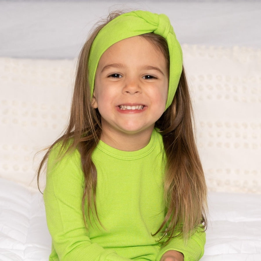 Headwrap in Lime | Waffle Bamboo Viscose
