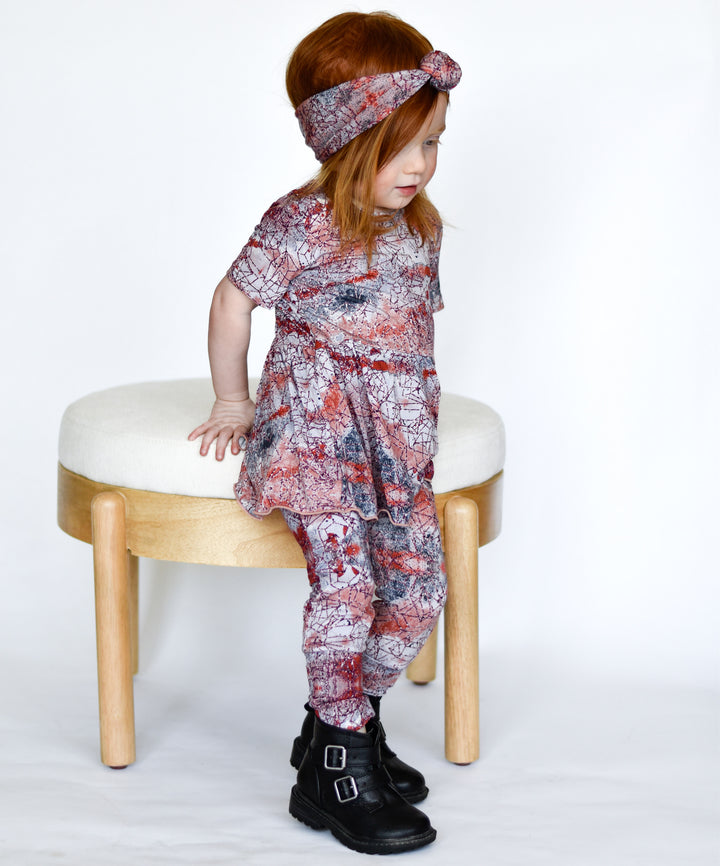 Front Opening Twirl Romper in Sunset | Bamboo Viscose