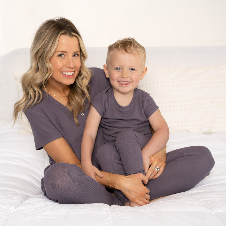 Women’s 2 pc Loungewear Set in Dusk | Bamboo Viscose Waffle