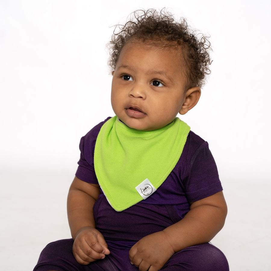 Bib in Lime | Waffle Bamboo Viscose
