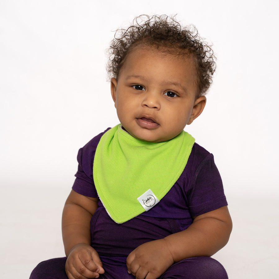 Bib in Lime | Waffle Bamboo Viscose