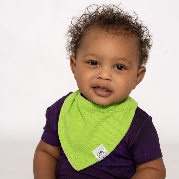 Bib in Lime | Waffle Bamboo Viscose
