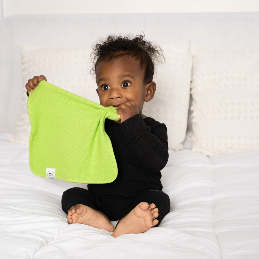 Lovey in Lime | Waffle Bamboo Viscose