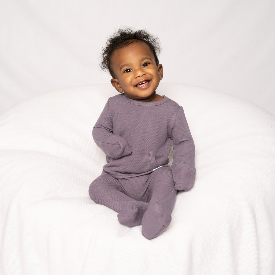 Front Opening Romper in Dusk | Bamboo Viscose